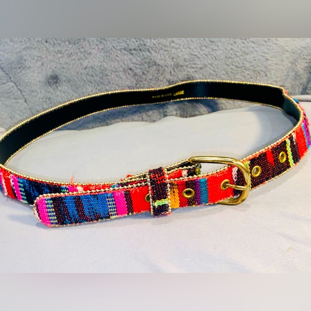 Multicolor South Western Woven Vintage Belt Made in USA